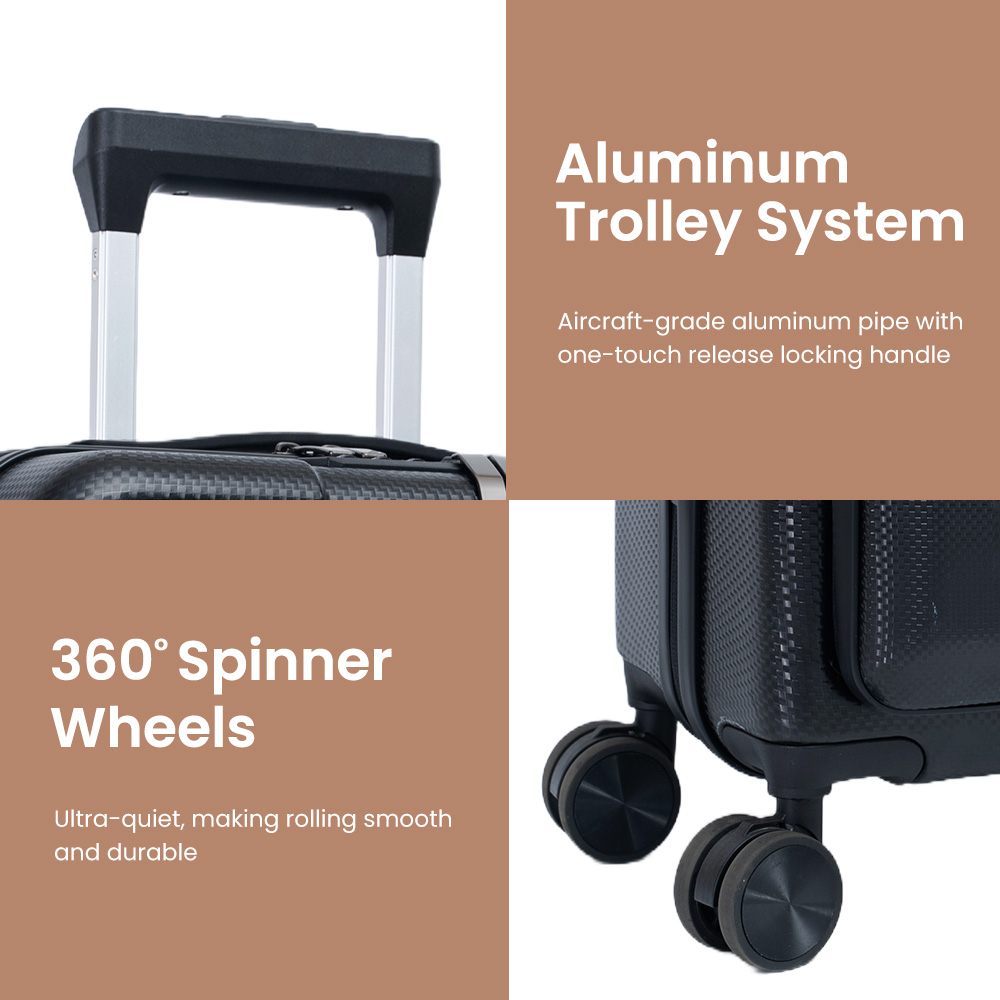 1029 Wholesale Great Quality Large Capacity Luggage Sets Trolley case Front Opening Suitcase Travel Boarding case Trolley Luggage - 图片 4