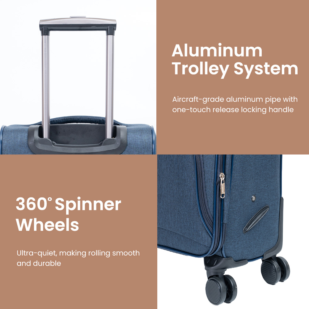 1005 High Quality Oxford Material Luggage Sets Lightweight Trolley Luggage Luggage Sets 3 Piece - 图片 4