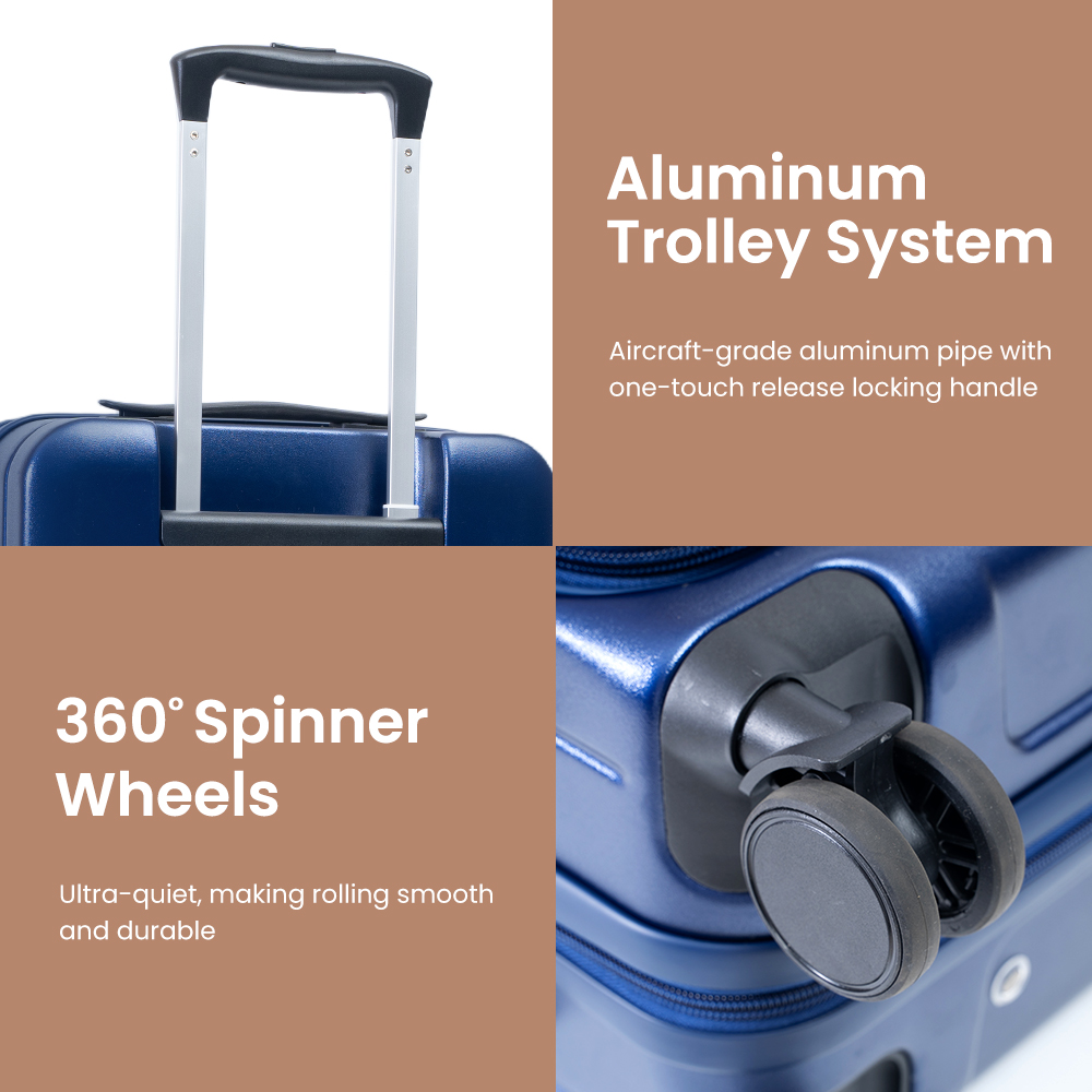 1016 Luggage Factory Trolley Luggage Set 20 24 28 Inch Lightweight Waterproof Anti Crack Travel Luggage Set - 图片 3