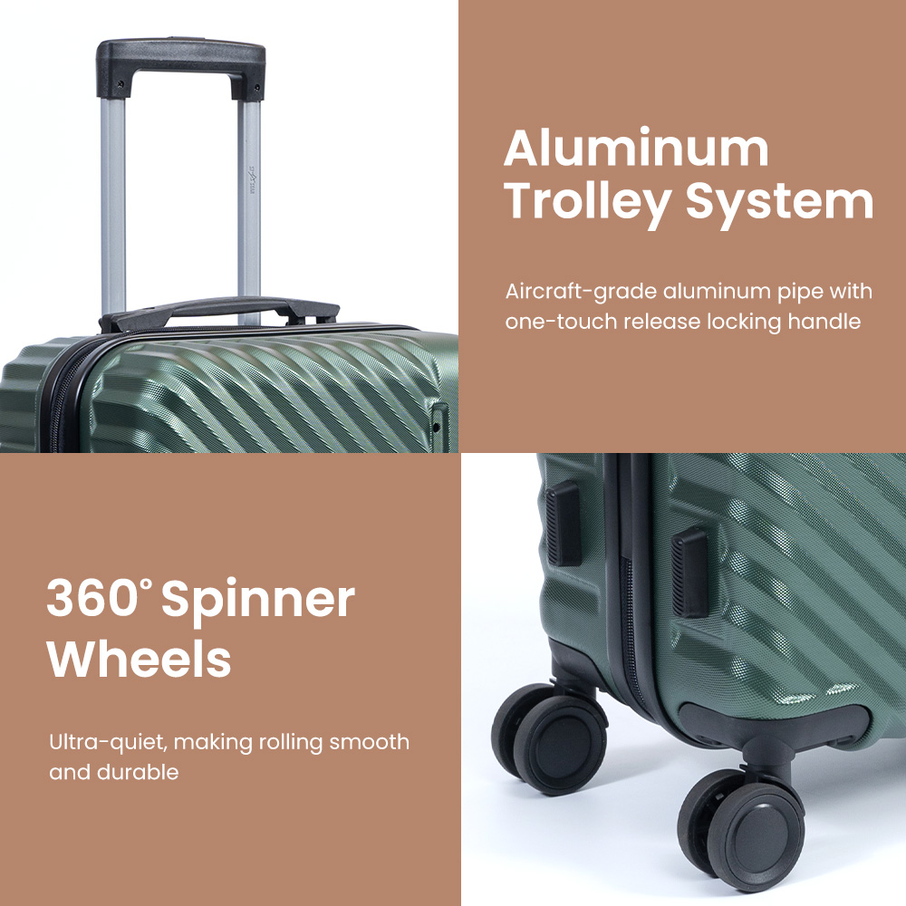 6004 Roaming Luggage Unisex ABS Material Trolley Bag Luggage Sets Fashionable Waterproof Durable 4 Wheels for Travel - 图片 3