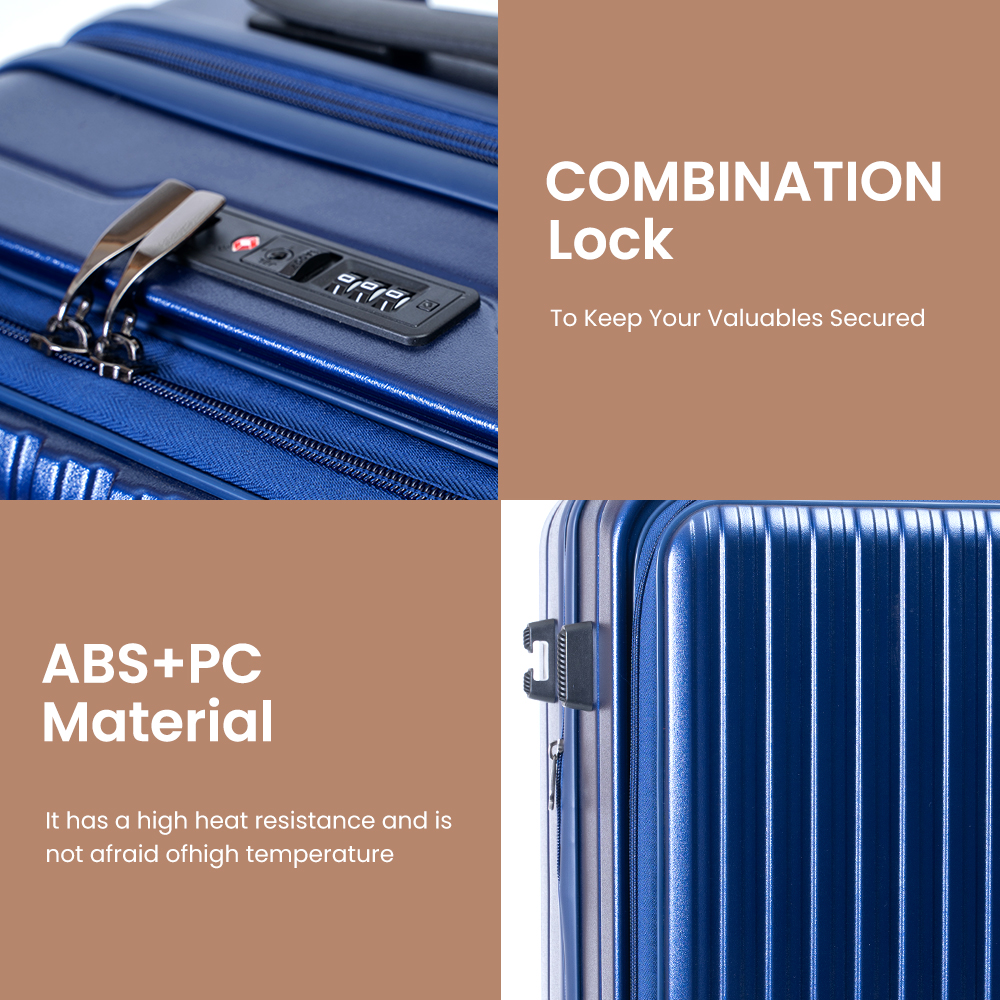 1016 Luggage Factory Trolley Luggage Set 20 24 28 Inch Lightweight Waterproof Anti Crack Travel Luggage Set - 图片 2