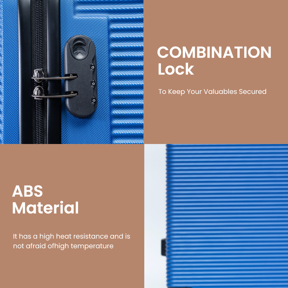 2002 Wholesale Trolley Lightweight Hard ABS Unisex Material Set Shell Suitcase Luxury Travel 4 Wheels Carry Business Luggage - 图片 4