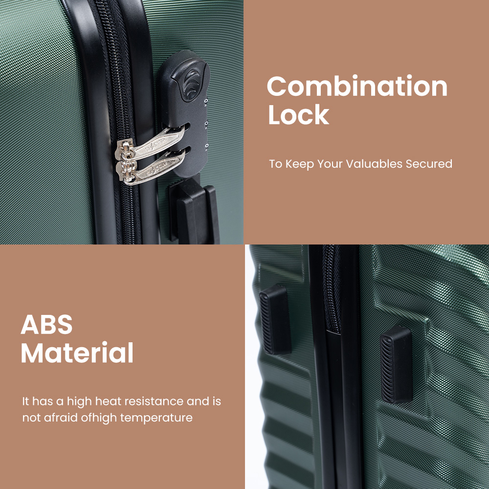 6004 Roaming Luggage Unisex ABS Material Trolley Bag Luggage Sets Fashionable Waterproof Durable 4 Wheels for Travel - 图片 4