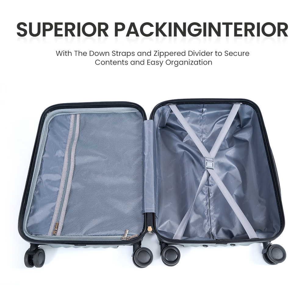 6004 Roaming Luggage Unisex ABS Material Trolley Bag Luggage Sets Fashionable Waterproof Durable 4 Wheels for Travel - 图片 5