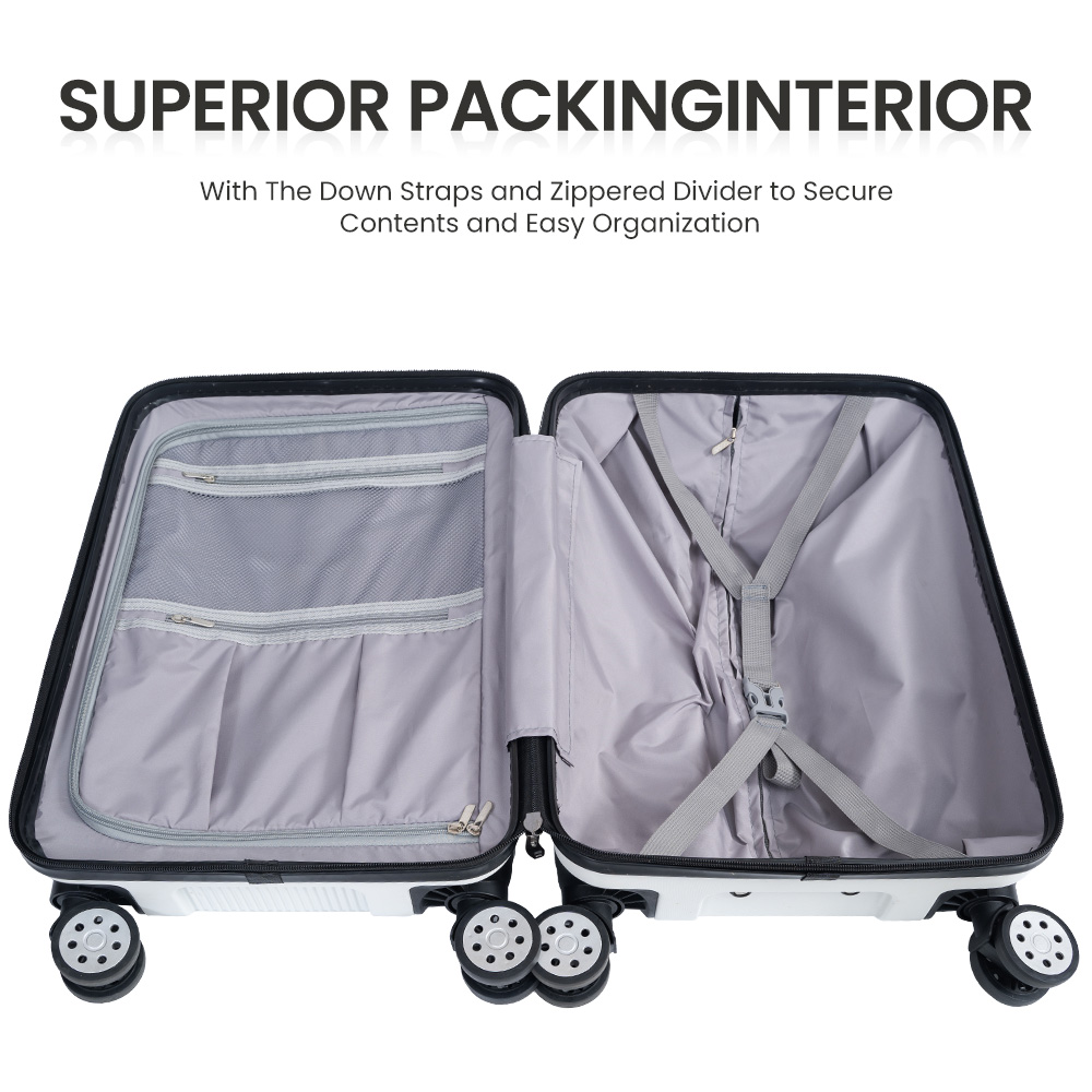 6019 Factory Wholesale Roaming Luggage New Style Customizable Large Capacity Business Luggage Hard Shell Trolley Suitcase - 图片 5