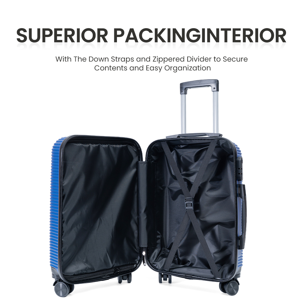 2002 Wholesale Trolley Lightweight Hard ABS Unisex Material Set Shell Suitcase Luxury Travel 4 Wheels Carry Business Luggage - 图片 5