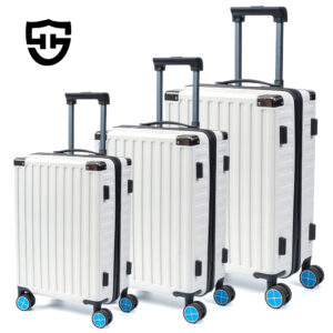 1047 Wholesale Customized Fashion Modern Light Weight Waterproof Simple Trolley Suitcase Mesh Bag Travel 20/24/28 Inch ABS Luggage