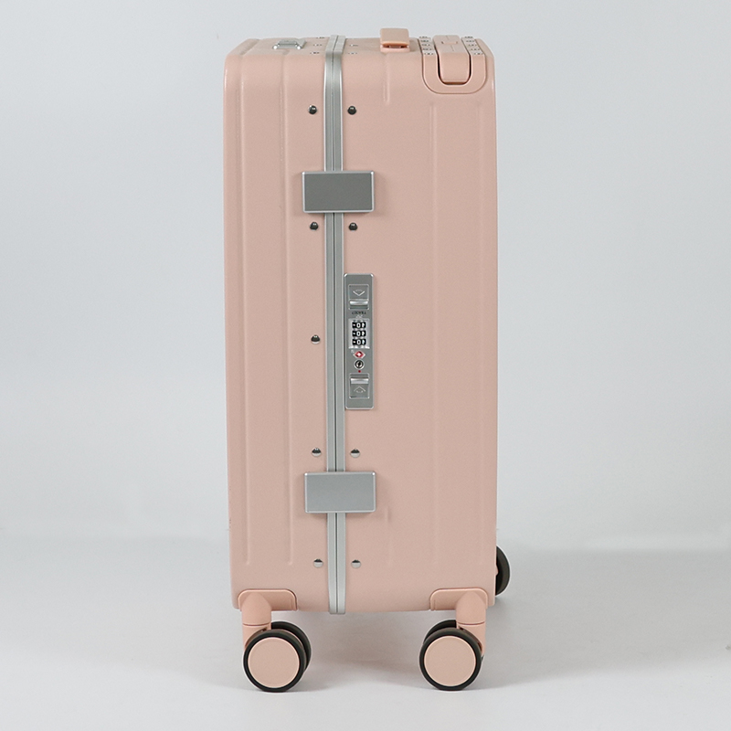 SHJK05 New Arrival Unisex Large Size Hard Shell Cabin Luggage Front Opening Portable Carry-On Suitcase with TSA Lock for Girl - 图片 5