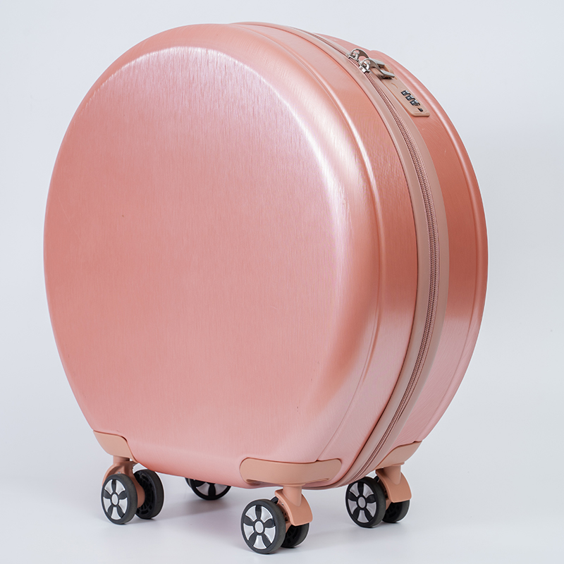 1037 New Design Fresh Girls Customized Bags Round Suitcase Fashion Handbags Travel Handbags 12/24 Inch ABS+PC Luggage Sets - 图片 2