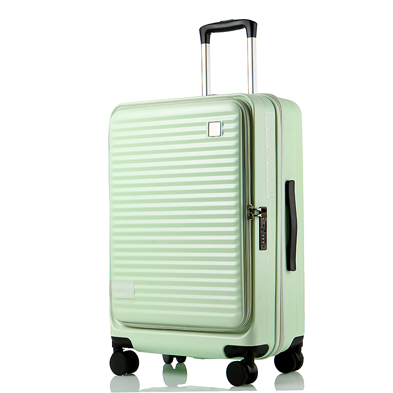 RQ118 Hot Wholesale Universal Light ABS+PC Luggage Business Boarding Carry on Trolley Front Pocket Wholesale Business Boarding Case