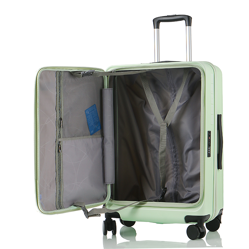 RQ118 Hot Wholesale Universal Light ABS+PC Luggage Business Boarding Carry on Trolley Front Pocket Wholesale Business Boarding Case - 图片 4