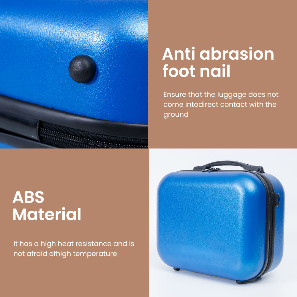 2009 Wholesale Makeup Case Luggage Portable Cosmetic Bags Organizer Bag Hard Shell Mini ABS Carrying Suitcase Travel With Zipper - 图片 4